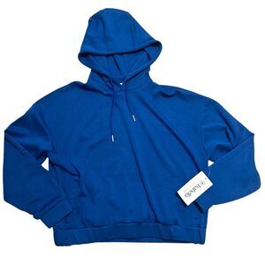 Isabella Blue Sweatshirt Size L Liquid Knit Soft Yoga Pilates Elastic Waist